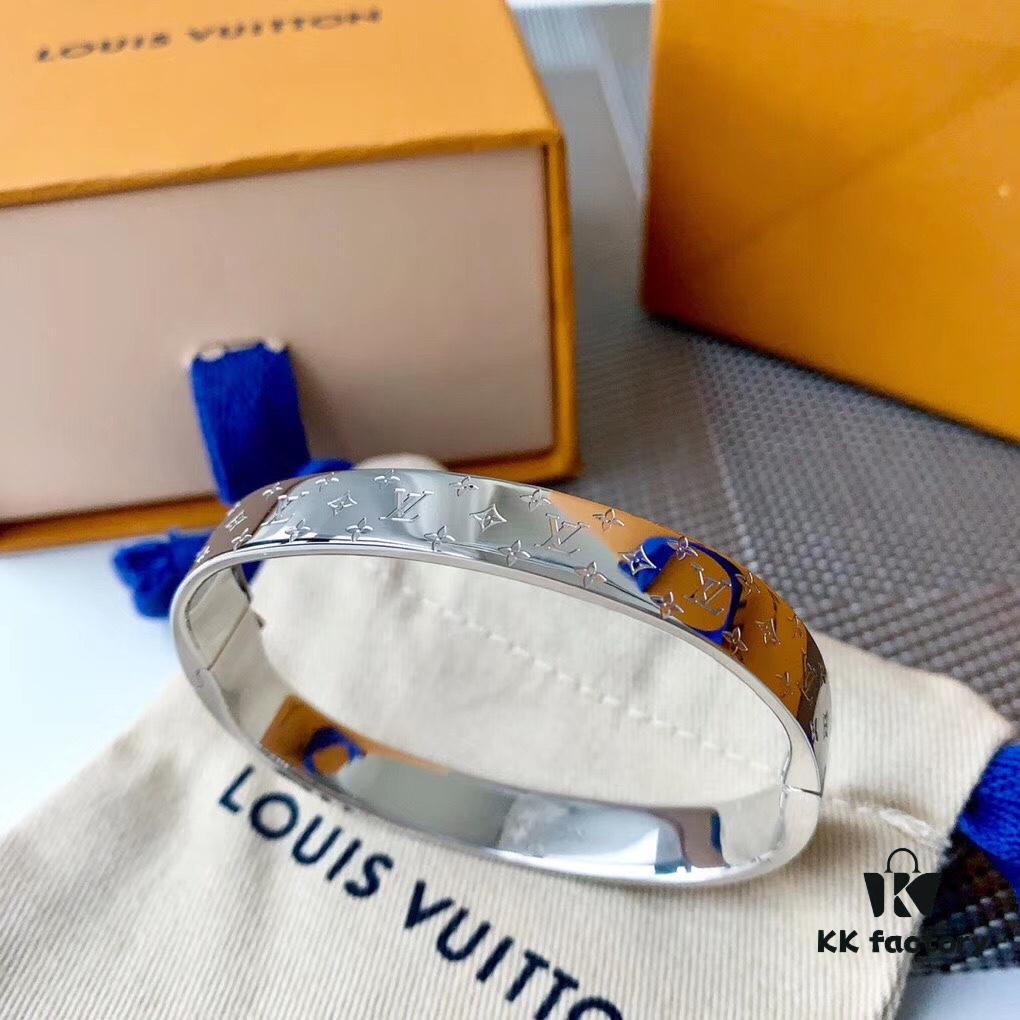 692fcd1399f2d84055c897a0 Exclusive In-Stock! LV NANOGram Bracelet with Classic Monogram Pattern, Wide Cuff Design with Louis Vuitton Rivets, Elegant and Unique, Perfect for Daily Wear