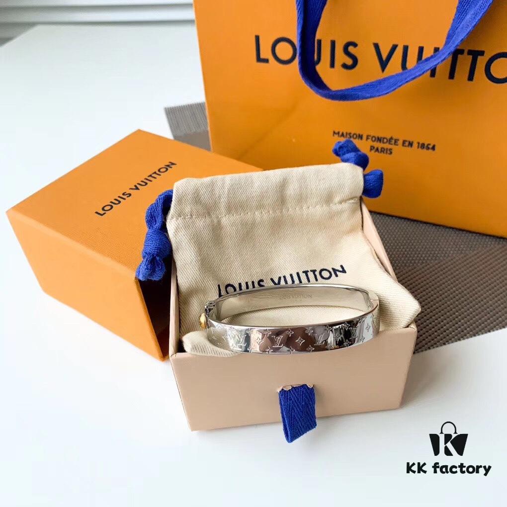 692fcd1399f2d84055c897a1 Exclusive In-Stock! LV NANOGram Bracelet with Classic Monogram Pattern, Wide Cuff Design with Louis Vuitton Rivets, Elegant and Unique, Perfect for Daily Wear
