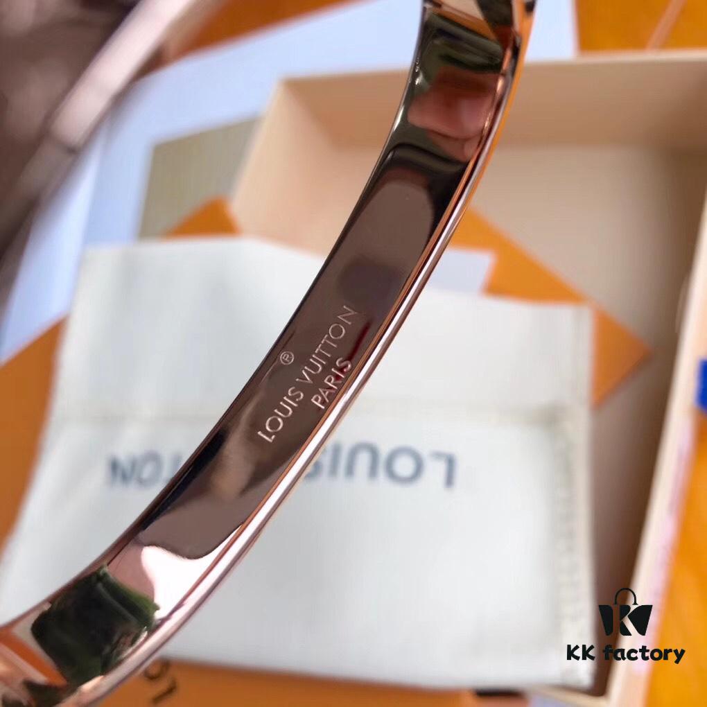 692fcd1499f2d84055c897a5 Exclusive In-Stock! LV NANOGram Bracelet with Classic Monogram Pattern, Wide Cuff Design with Louis Vuitton Rivets, Elegant and Unique, Perfect for Daily Wear