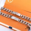 692fcd1699f2d84055c897a8 LV Long Plaque Chunky Bracelet, Unisex Design, Stylish and Rugged Look, Available in Male and Female Sizes