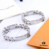 692fcd1799f2d84055c897aa LV Long Plaque Chunky Bracelet, Unisex Design, Stylish and Rugged Look, Available in Male and Female Sizes