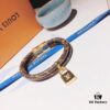 Fine Craftsmanship LV Double-Layer Monogram Leather Buckle Bracelet