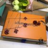692fcd3699f2d84055c897f0 Limited Edition LV Red Agate Flower Pattern Pendant with Diamond-Cut Metal Frame, 925 Gold-Plated Silver Necklace