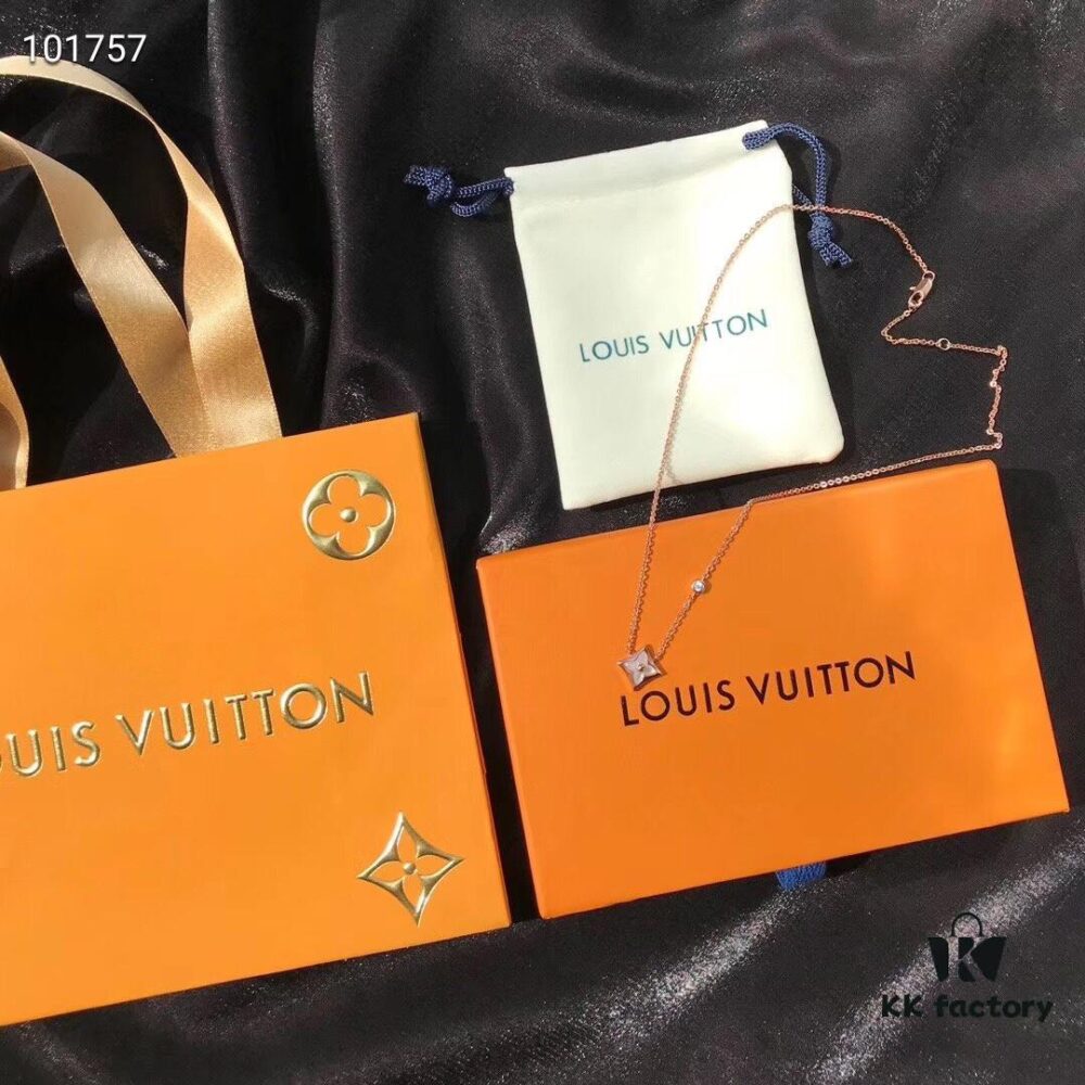 LV Classic Monogram White Shell Necklace