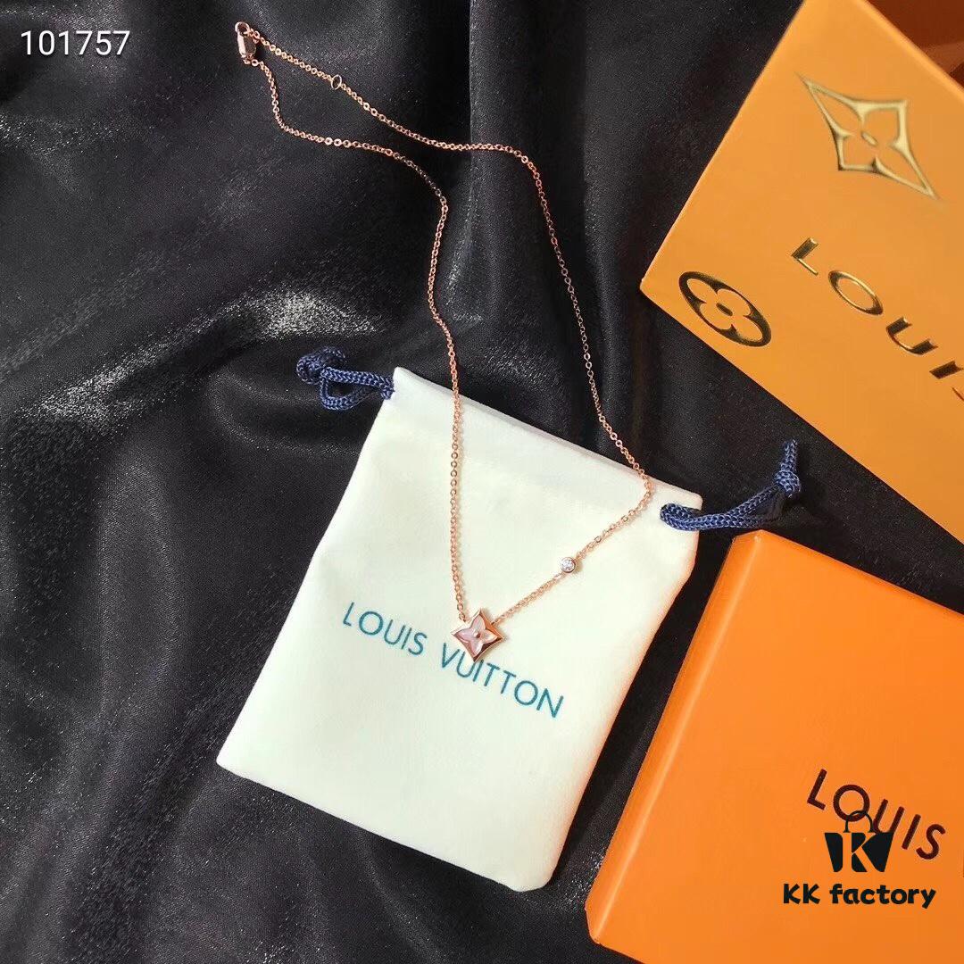 LV Classic Monogram White Shell Necklace
