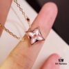 692fcd4599f2d84055c89810 LV-inspired Diamond-cut Pink Mother-of-Pearl Necklace in 18K Rose Gold Plated Sterling Silver