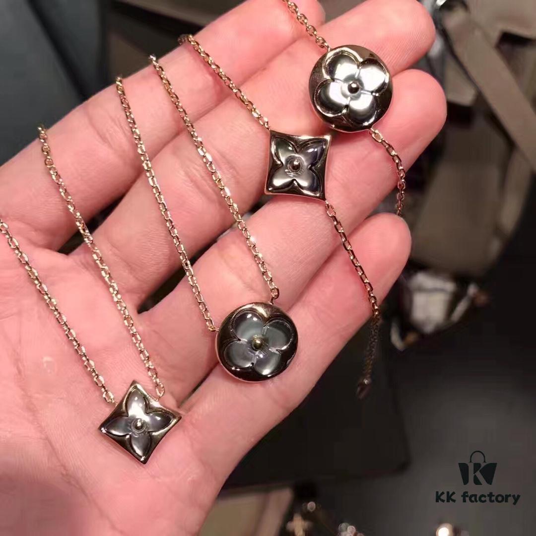 692fcd4999f2d84055c89815 New Arrival LV Louis Vuitton High-End Exclusive Custom Edition Natural Gray Mother of Pearl 925 Silver Plated with K-Gold