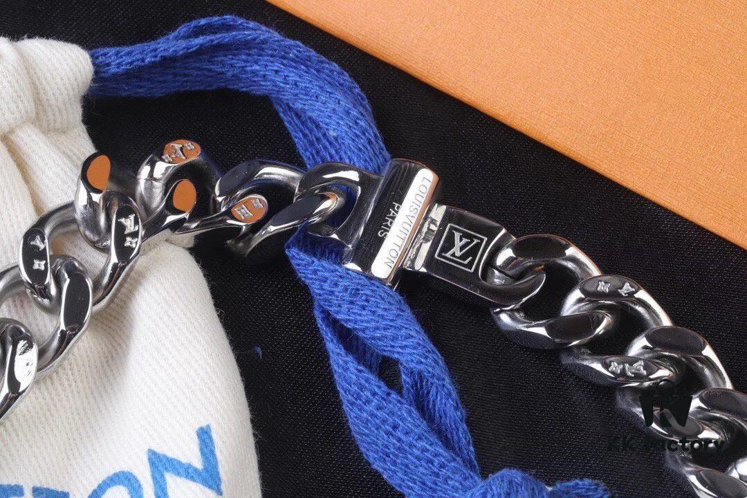 692fcd7699f2d84055c89859 Louis Vuitton LV Chain Links Stainless Steel Logo Necklace