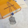 692fcd7c99f2d84055c89863 Fangpai LV Necklace Boutique Limited Edition, Stainless Steel Hollow-Out Double LV Pendant, Geometric Square Design, Three Colors Available