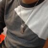 692fcd7f99f2d84055c89865 Fangpai LV Necklace Boutique Limited Edition, Stainless Steel Hollow-Out Double LV Pendant, Geometric Square Design, Three Colors Available