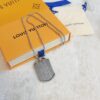 692fcd8599f2d84055c8986f Fangpai LV Necklace Boutique Limited Edition, Stainless Steel Hollow-Out Double LV Pendant, Geometric Square Design, Three Colors Available