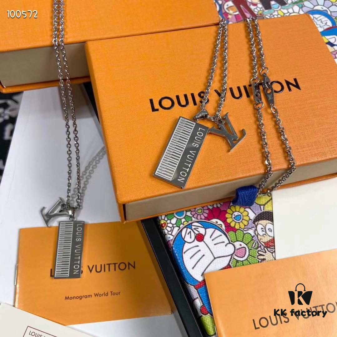 692fcd8b99f2d84055c8987b 2020 Newest Louis Vuitton Sound Keyboard Piano Pendant Necklace Unisex Couple's Style with Gift Box Full Packaging