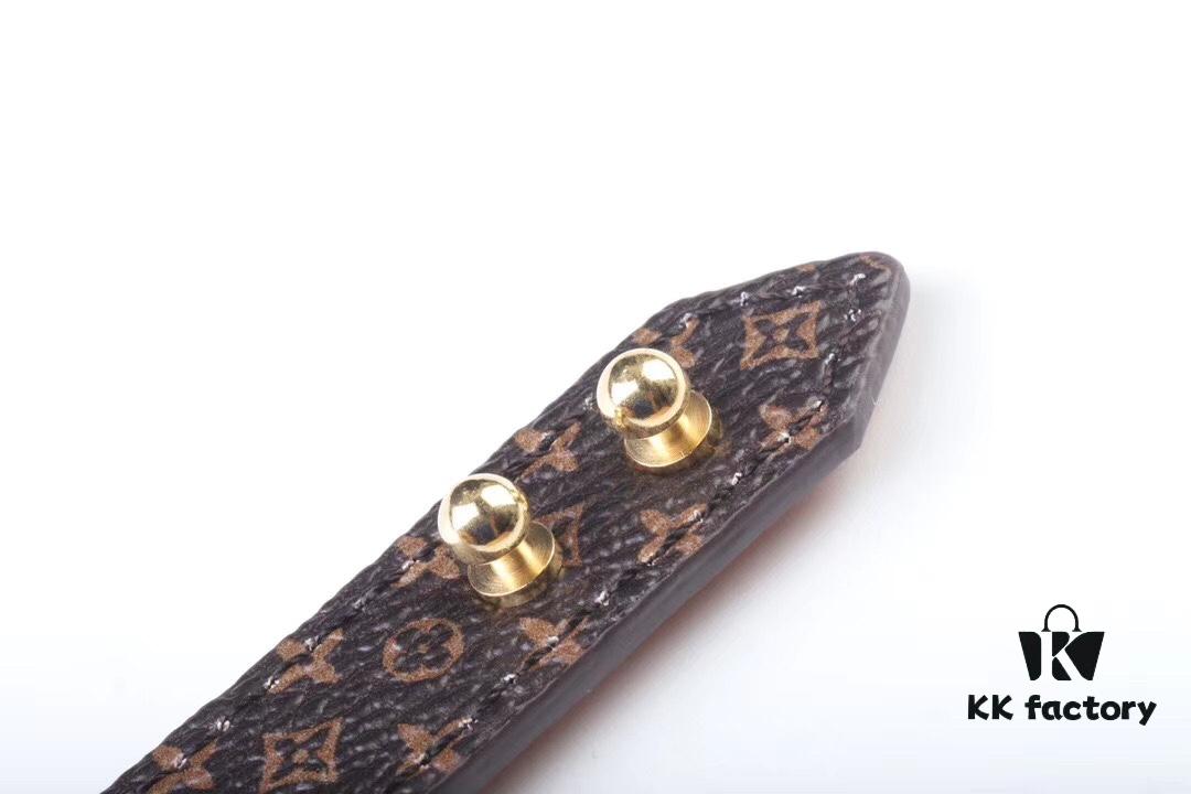 692fcd9299f2d84055c8988a Louis Vuitton LV Monogram Leather Bracelet ● Authentic Pattern, Best Quality Replica, Brass Hardware, Calfskin Lining, Unisex Design