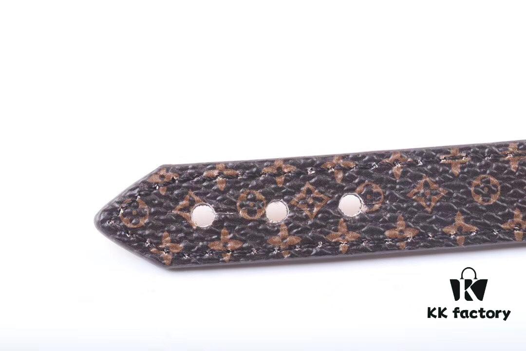 692fcd9299f2d84055c8988b Louis Vuitton LV Monogram Leather Bracelet ● Authentic Pattern, Best Quality Replica, Brass Hardware, Calfskin Lining, Unisex Design