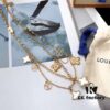 692fcda699f2d84055c898b6 LV Plume Clover White Mother-of-Pearl Necklace Blooming Strass Necklace with Monogram Flower and Crystal-Cut Diamond Accents