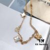 692fcda799f2d84055c898b9 LV Plume Clover White Mother-of-Pearl Necklace Blooming Strass Necklace with Monogram Flower and Crystal-Cut Diamond Accents