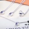 692fcdad99f2d84055c898c5 LV Charity Pure Silver Lock Bracelet Necklace 🔒 Lock Your Heart