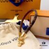 LV Latest VV Sunflower Pendant Leather Bracelet