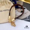LV Latest VV Sunflower Pendant Leather Bracelet