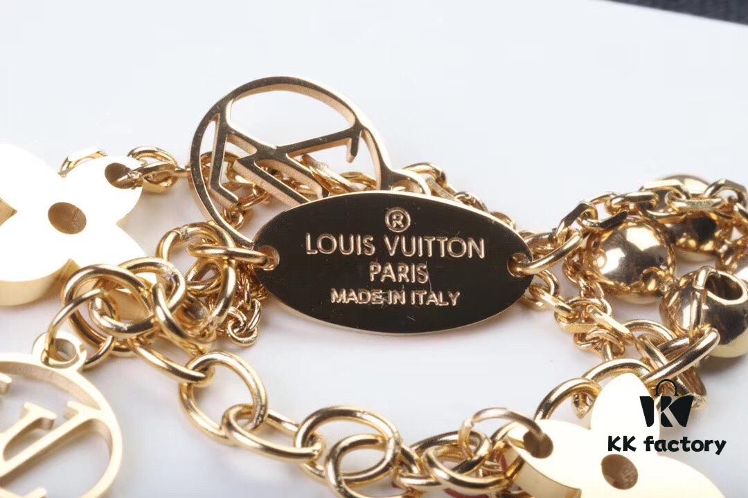 LV Popular Bracelet with Classic Monogram Charm - Hot Online Sensation, Must-Have Summer Accessory