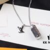 692fcdc799f2d84055c898f8 LV Perfume Bottle Necklace, Rotatable Design with Monogram Leather Accent, Unisex Fashion Pendant for Fragrance or Charms