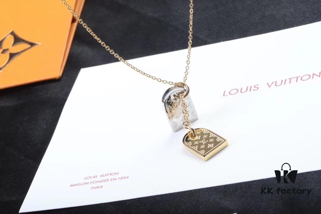 LV Unisex Nanogram Double Pendant Necklace