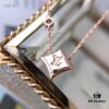 692fcde799f2d84055c89943 LV Pink Rhombus White Mother-of-Pearl Single Diamond Necklace