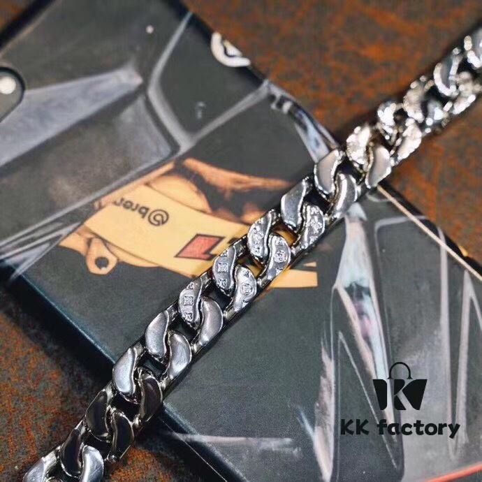 LV Cuban Silver Bracelet
