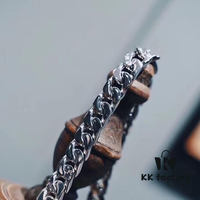 LV Cuban Silver Necklace