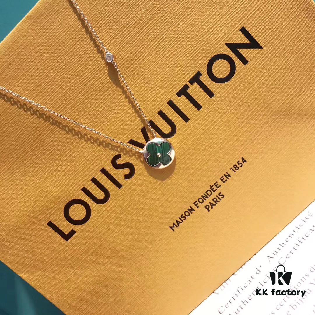 692fcdff99f2d84055c89972 LV Counter New Arrival Classic Monogram Peacock Green Necklace S925 Sterling Silver Elegant and Stylish Symbol Available in Platinum Rose Gold and Gold
