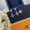 692fce0099f2d84055c89974 Sterling Silver 925 18K Gold Plated LV High-End Craftsmanship Natural Peacock Green Stud Earrings Color Blossom Earrings