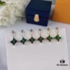 692fce0299f2d84055c89979 Sterling Silver 925 18K Gold Plated LV High-End Craftsmanship Natural Peacock Green Stud Earrings Color Blossom Earrings