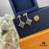 692fce0299f2d84055c8997b Sterling Silver 925 18K Gold Plated LV High-End Craftsmanship Natural Peacock Green Stud Earrings Color Blossom Earrings
