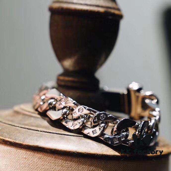 LV Cuban Silver Bracelet