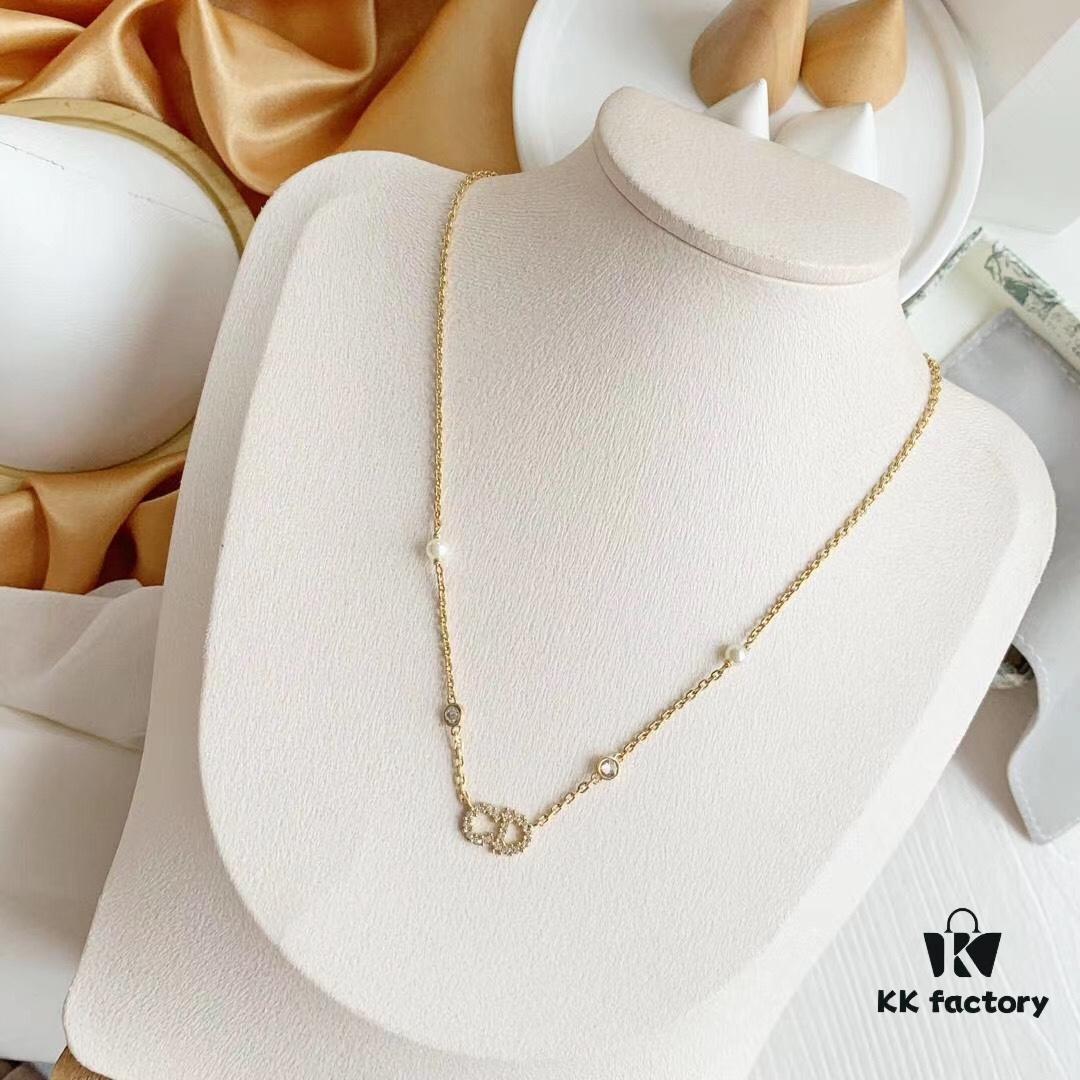 692fce1c99f2d84055c899af Exquisitely Beautiful Rhinestone CD Necklace – Classic, Simple and Fresh Design from the CD Series, Perfect for the Current Season