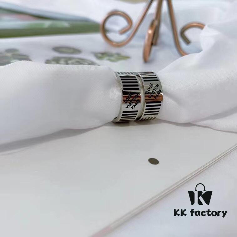 692fce2099f2d84055c899ba LV Enamel Love Collection, Highly Recommended for Couples or Best Friends, Simple and Elegant Design, 316 Stainless Steel with Louis Vuitton Stamp on Bracelet and Ring
