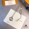 692fce2599f2d84055c899c4 LV Circle Pendant Suspends Gracefully Within Interwoven Lines of the Exquisitely Crafted Metal Chain, Infusing the Garden Louise Long Necklace with Artistic Elegance