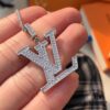 692fce5099f2d84055c899ff LV Full Diamond Letter Necklace