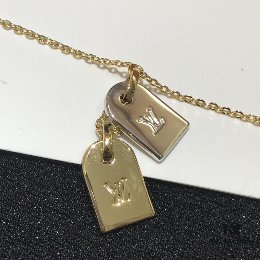 692fce6b99f2d84055c89a2b Same Style as Zhong Chuxi's - Must Buy, Keep One for Yourself - LV Classic Two-Tone Pendant Necklace and Bracelet Set