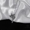 692fce7099f2d84055c89a38 LV Necklace New Arrival 😍 This new L&V Letter Necklace features a key pendant, evoking the brand's long-standing trunk-making heritage and its legendary indestructible locks. In addition to the pendant, the necklace includes an L&V letter charm, both suspended from an elegant chain. The key blade is set with three sparkling diamonds, adding a brilliant and dazzling allure.