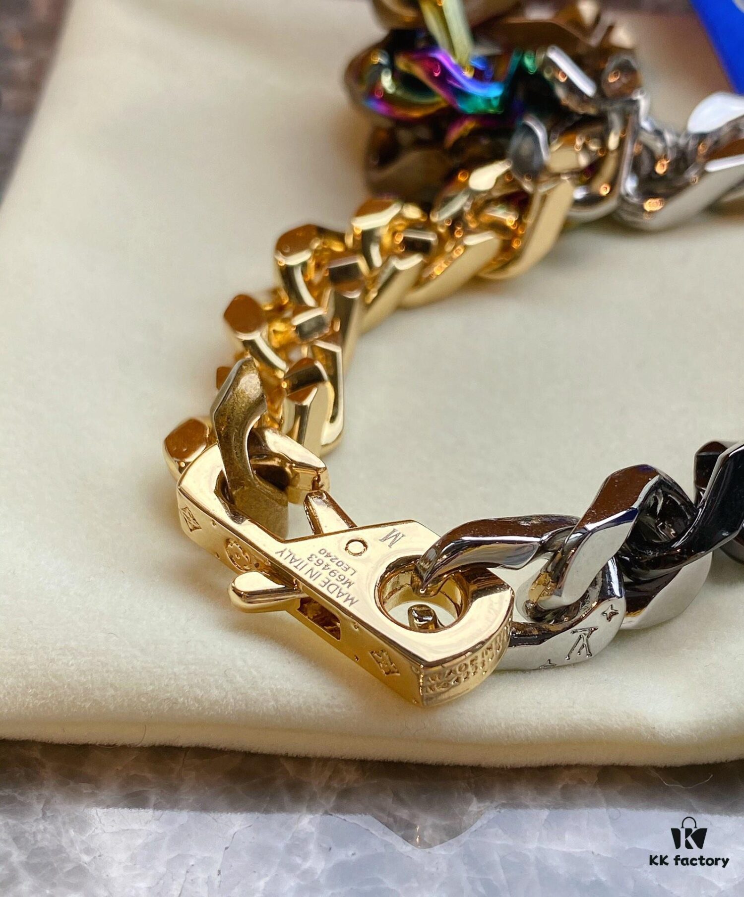 692fce7a99f2d84055c89a4a Lv New Cuban Necklace, Candy Colors, 48cm Length