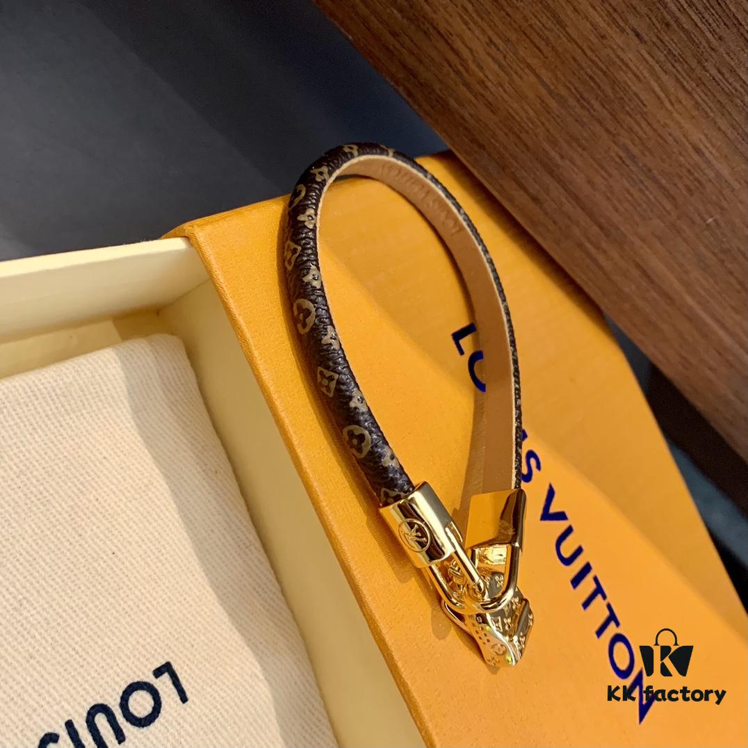 LV Leather Strap Bracelet with Backpack Pendant