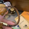 692fce8499f2d84055c89a5b LV Leather Cord Bracelet with Letter Pendant