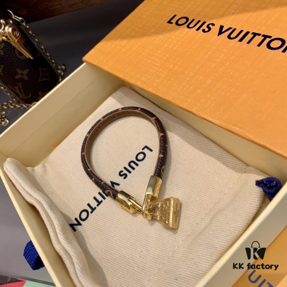 692fce8699f2d84055c89a61 LV Leather Cord Bracelet with Pendant for Shell Bag