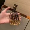 LV Leather Cord Bracelet with Pendant for Shell Bag