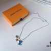 692fce9a99f2d84055c89a83 Original Order Level LV New Enamel Turtle Necklace, Authentic Logo LV Necklace for Men, Multi-Pendant Blue LV Letter Necklace 8755095