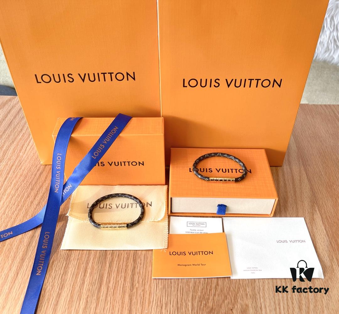 692fceb099f2d84055c89aab Louis Vuitton CONFIDENTIAL Unisex Monogram Long Buckle Leather Rope Bracelet (High-End Proxy Version, Comparable to Authentic)