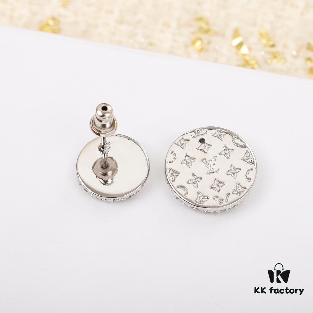 692fced199f2d84055c89ae5 New Donkey House Earrings - Double-Layer Ear Studs, Brass Base with Gold Plating, Stylish and Versatile Design
