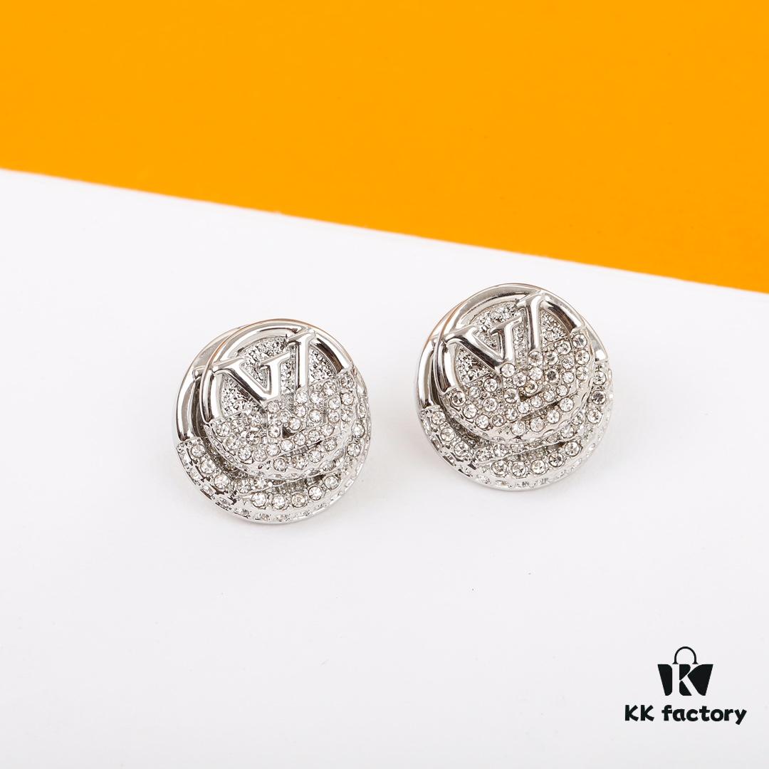 692fced199f2d84055c89ae6 New Donkey House Earrings - Double-Layer Ear Studs, Brass Base with Gold Plating, Stylish and Versatile Design