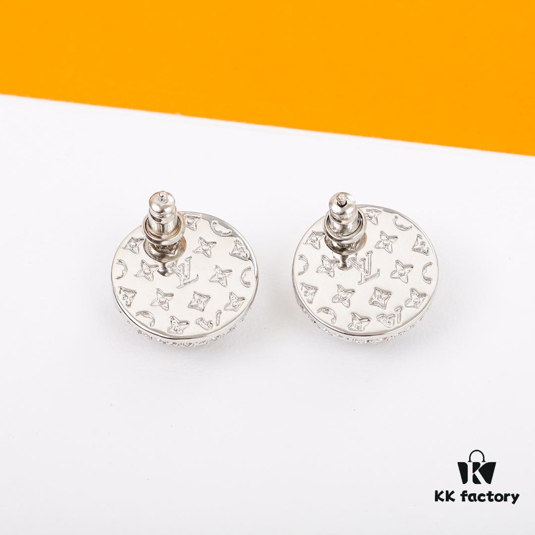 692fced299f2d84055c89ae9 New Donkey House Earrings - Double-Layer Ear Studs, Brass Base with Gold Plating, Stylish and Versatile Design